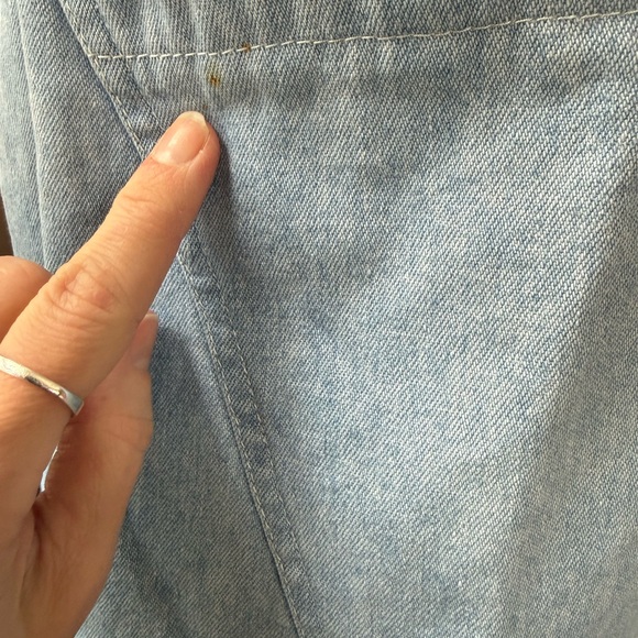 Vintage 80s Zena denim skirt button down western boho cottage - Picture 8 of 11